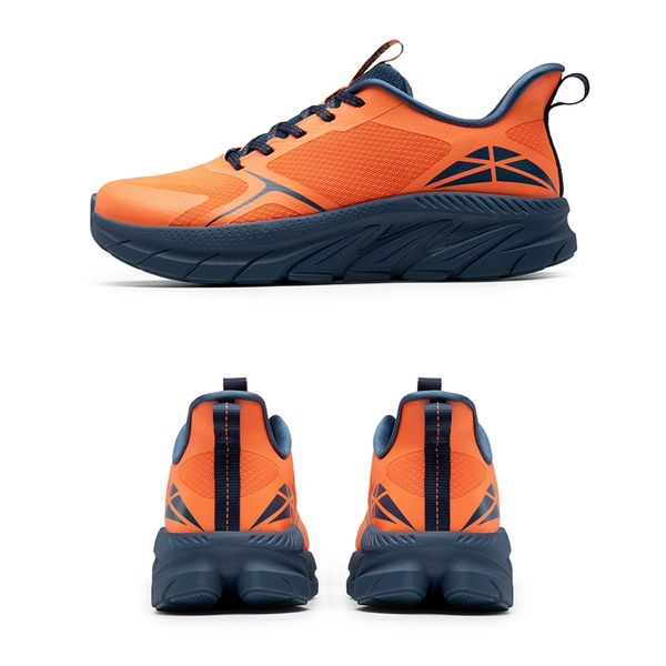 [ALLSWIFIT 1.0] Men's Comfortable Athleisure Sneakers - ORANGE/NAVY BLUE - 1